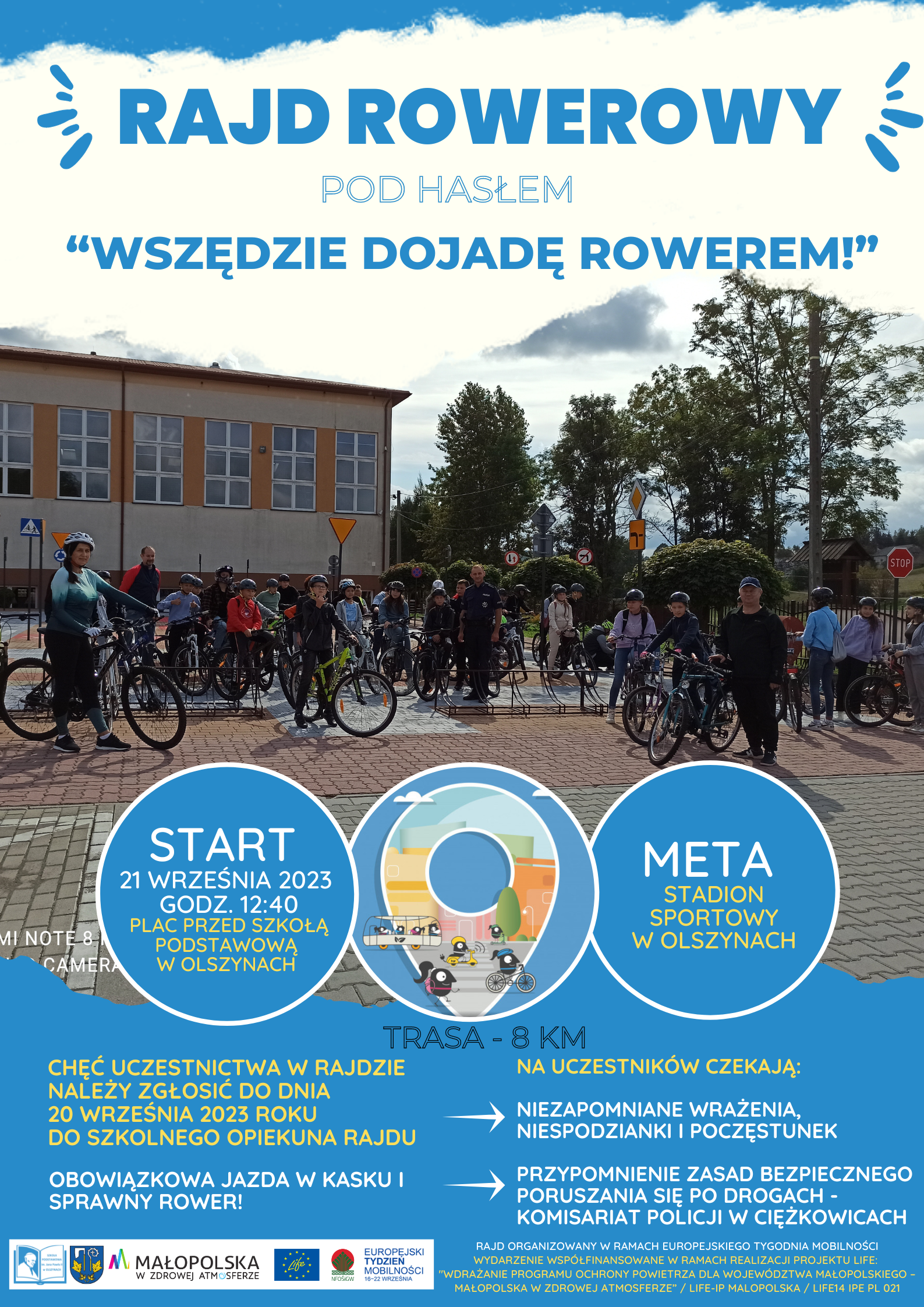 Rajd rowerowy - plakat