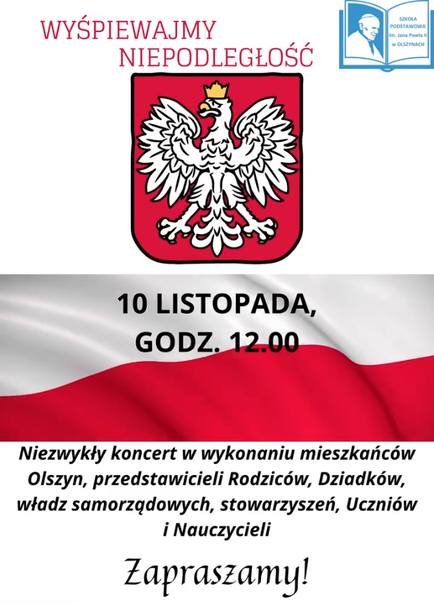 Koncert z okazji Rocznicy Odzyskania przez Polskę Niepodległości Koncert z okazji Rocznicy Odzyskania przez Polskę Niepodległości